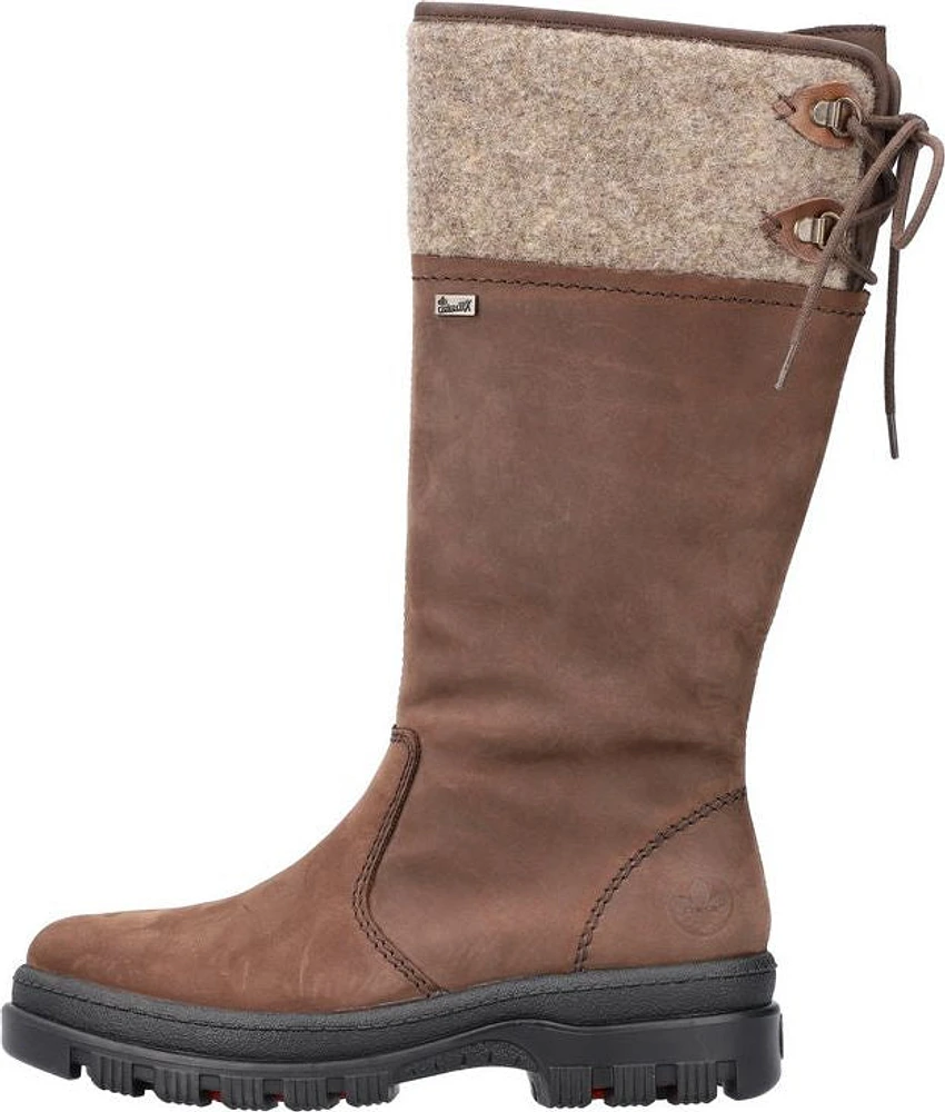 Tan Mid Calf Flip Grip Boot