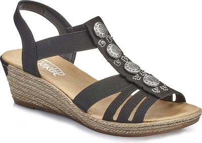 Black T-strap Sandal
