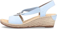 Blue Wedge Sling Back