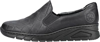 Black Slip On Wedge Heel