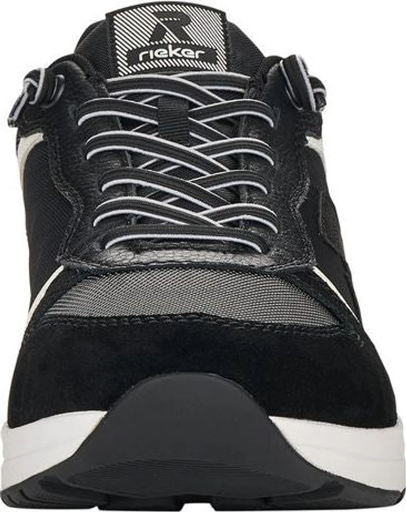 Black/Silver Lace Up