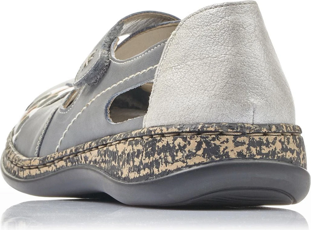 Grey Criss Cross Velcro Shoe