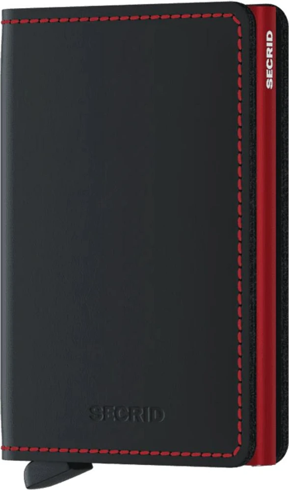 Slimwallet Matte Black & Red