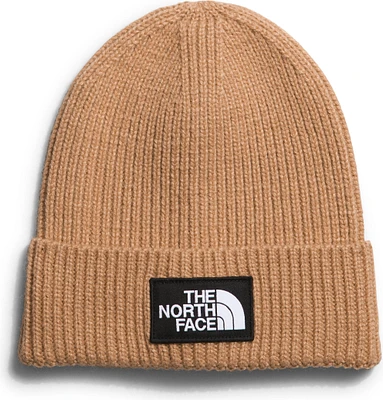 TNF Logo Box Cuffed Beanie Almond Butter