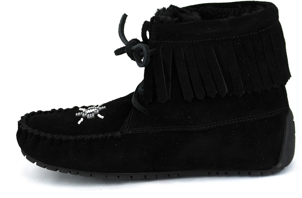 Short Laceup Black Suede Boot