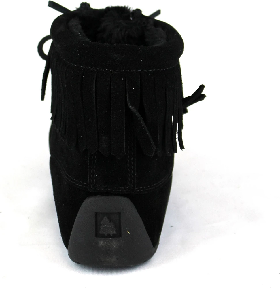 Short Laceup Black Suede Boot