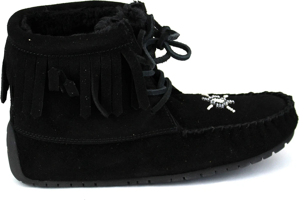 Short Laceup Black Suede Boot