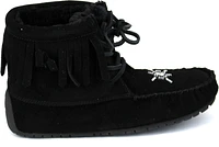 Short Laceup Black Suede Boot