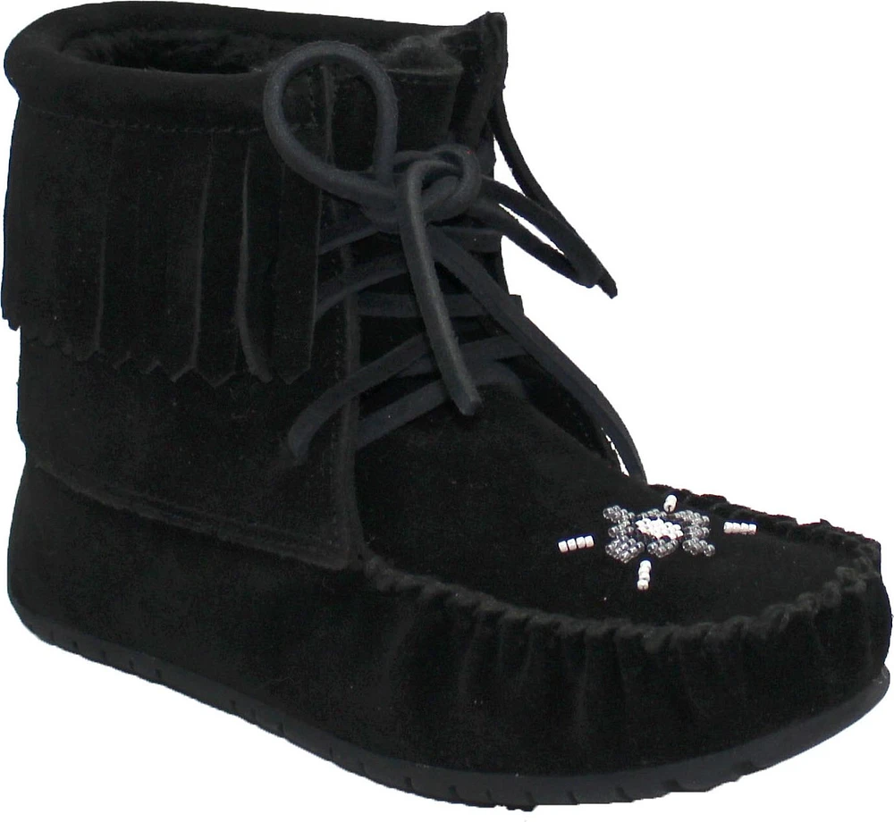 Short Laceup Black Suede Boot
