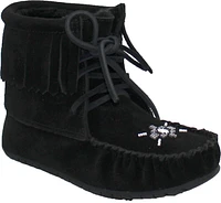 Short Laceup Black Suede Boot