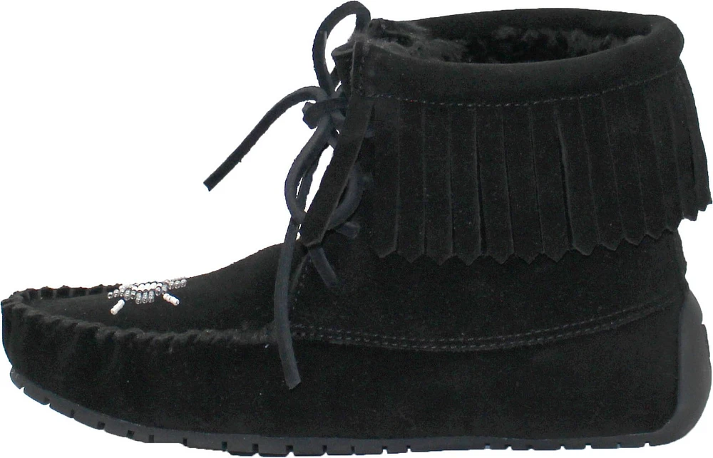 Short Laceup Black Suede Boot