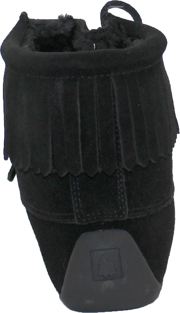 Short Laceup Black Suede Boot