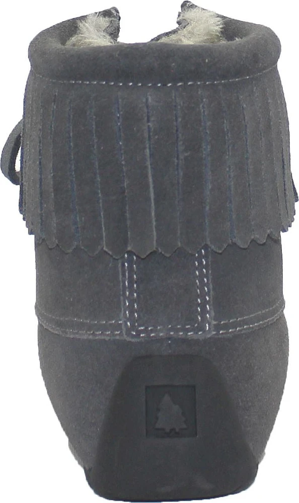 Short Laceup Charcoal Suede Boot
