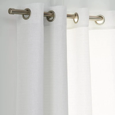 Brushed Nickel Curtain Rod Set - Diameter 16/19 mm