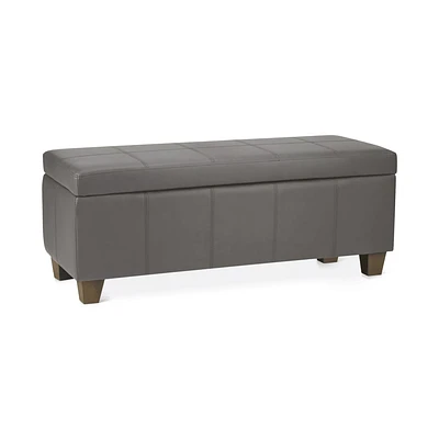 Faux Leather Storage Bench