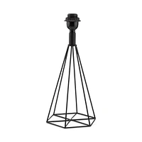 Black Metal Wire Prism Lamp Base