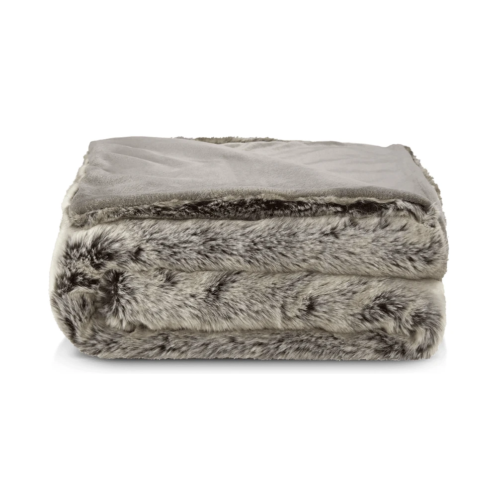 Wolf Faux Fur Throw