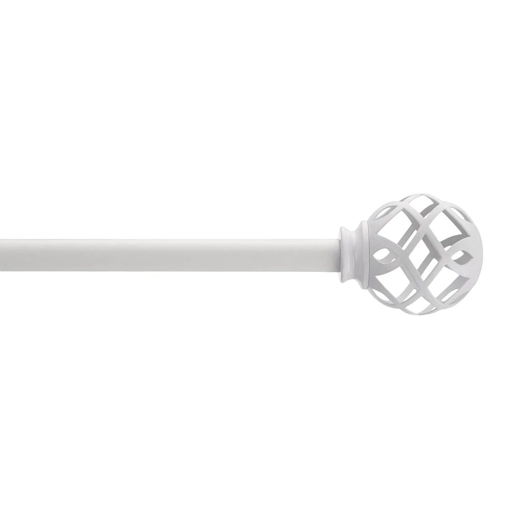 White Curtain Rod Set - Diameter 5/8 mm