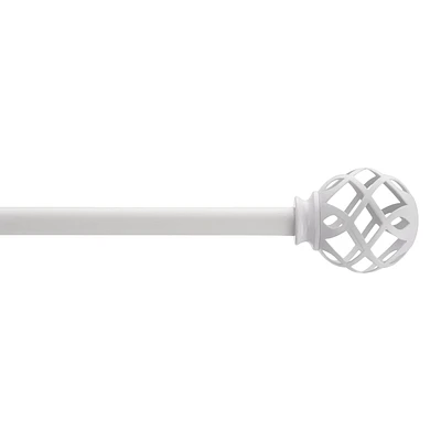 White Curtain Rod Set - Diameter 5/8 mm