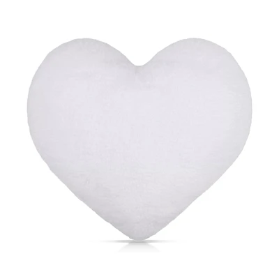 White Wila Heart-Shaped Decorative Pillow