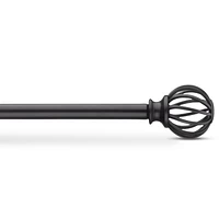 Black Coppola Curtain Rod Set - Diameter 16 mm