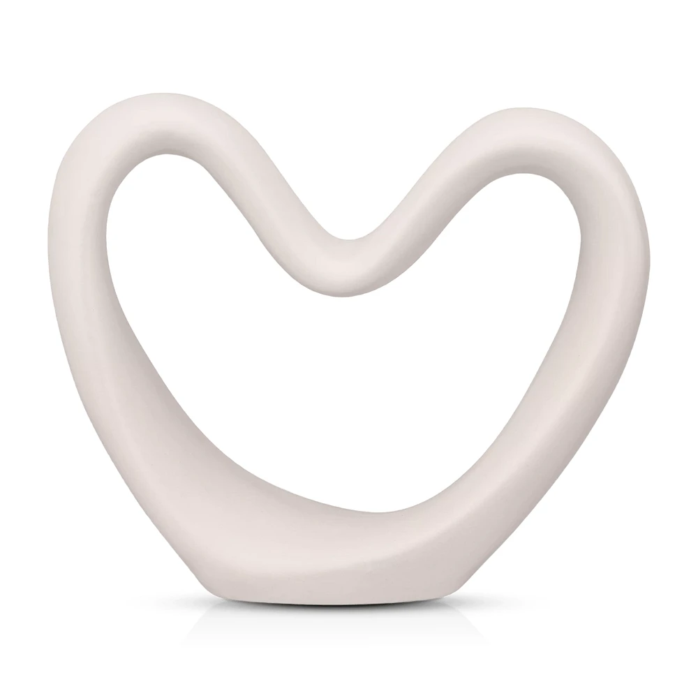Cream Decorative Ceramic Heart