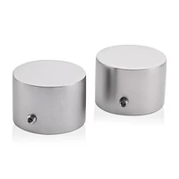 Silver Pole End Caps 22/25 mm