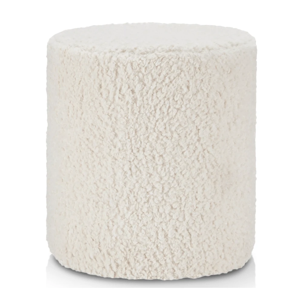 Faux Wool Ottoman