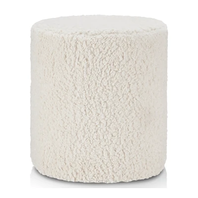 Faux Wool Ottoman