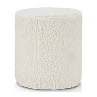 Faux Wool Ottoman