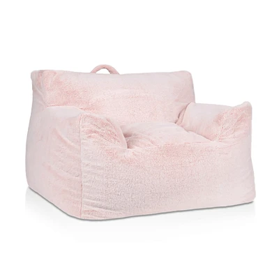 Pink Kids Furry Lounge Chair