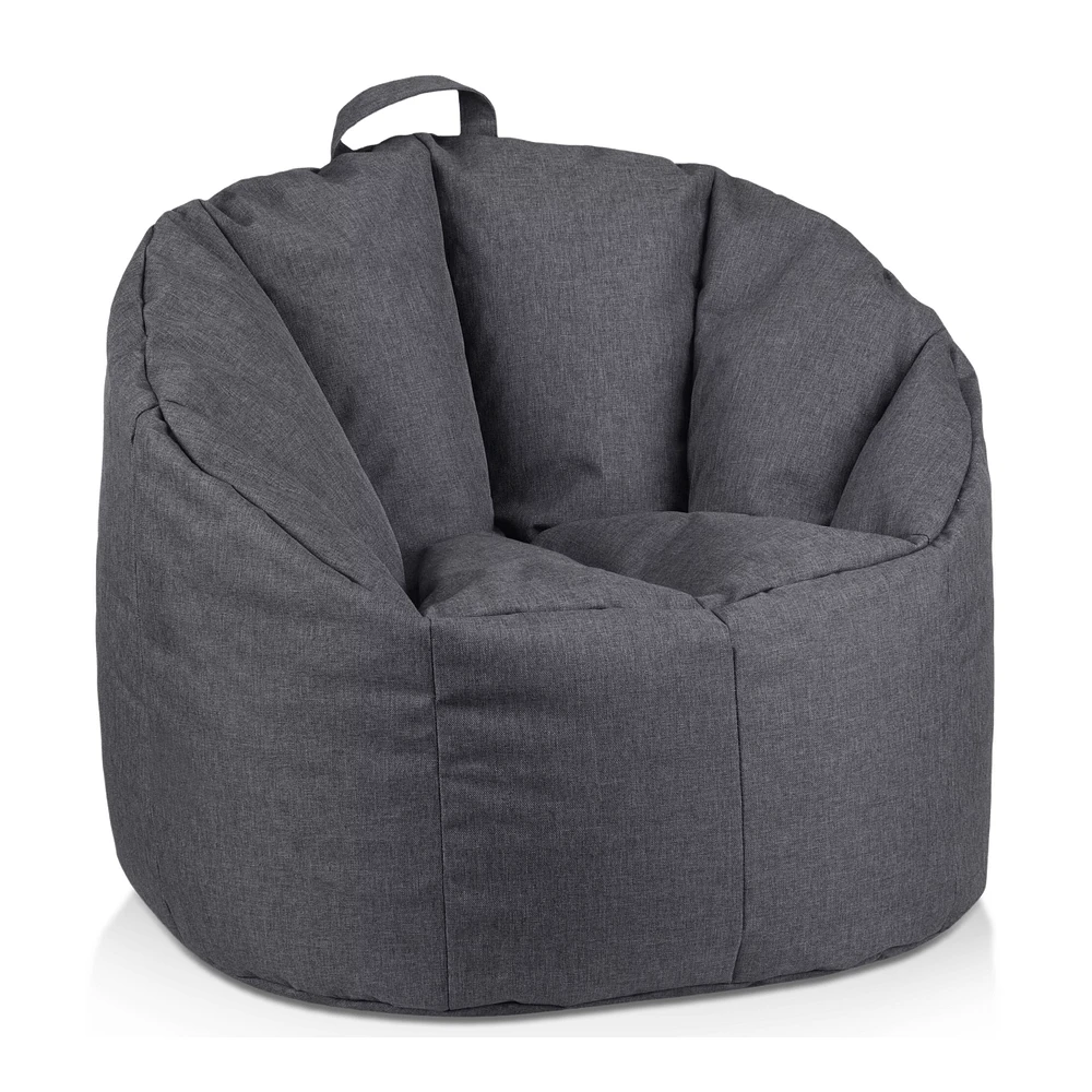 Dark Grey Canvas Bean Bag