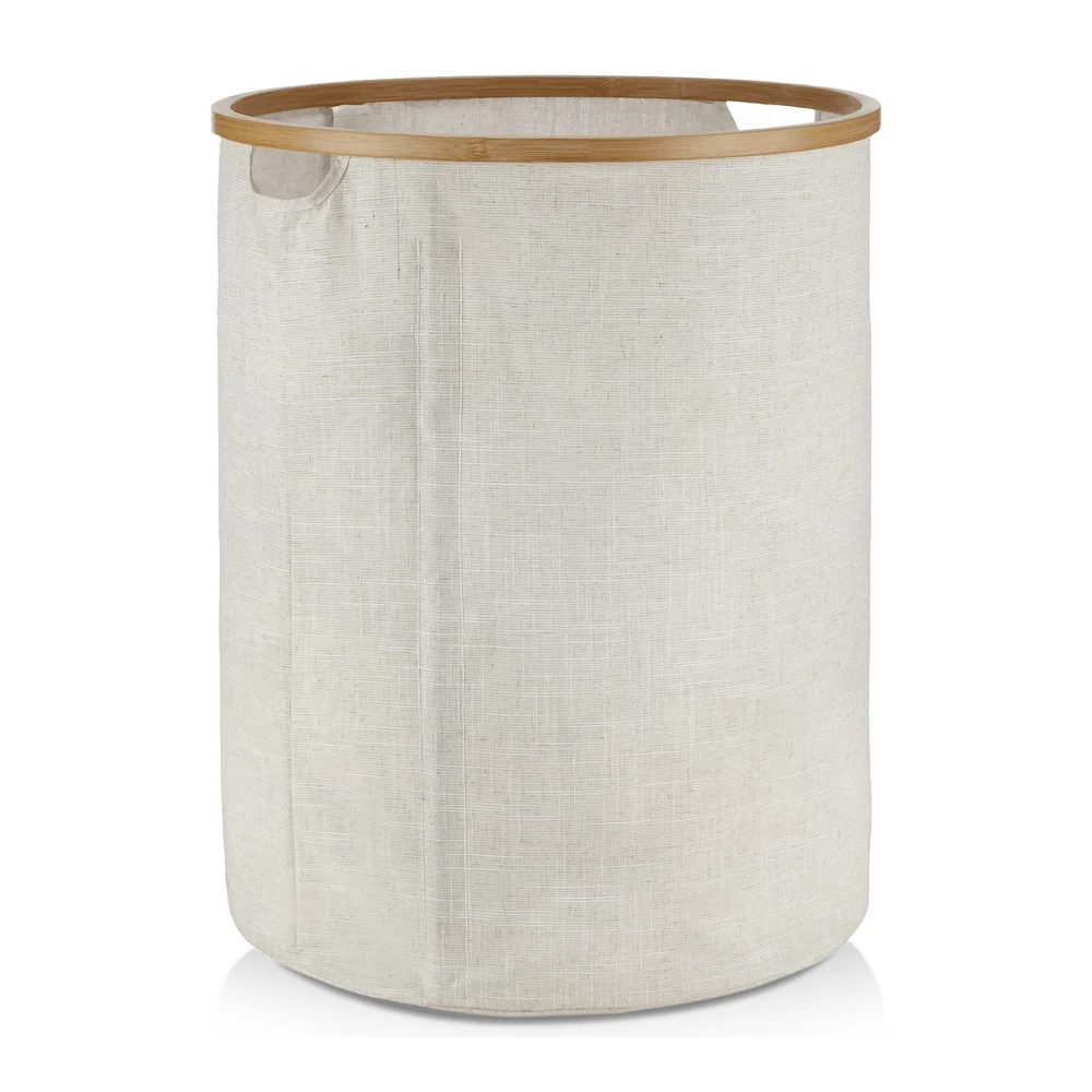 Beige Hamper with Bamboo Ring
