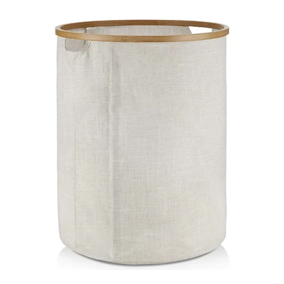 Beige Hamper with Bamboo Ring