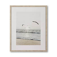 Morning at the Beach Framed Canvas
