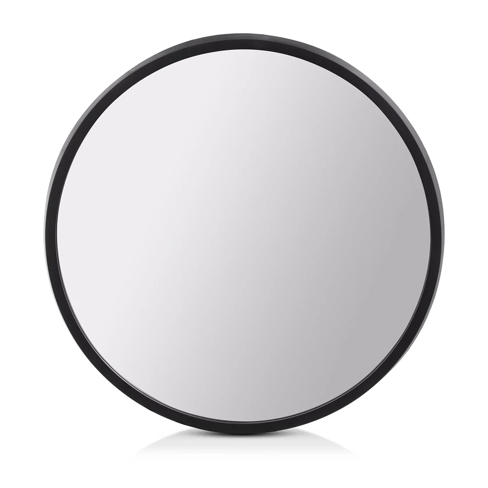 Round Mirror with Black Frame