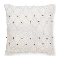 Wendi Diamond Loops & Beads Decorative Pillow
