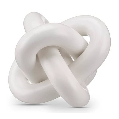Abstract Knotted Ceramic Decorative Object