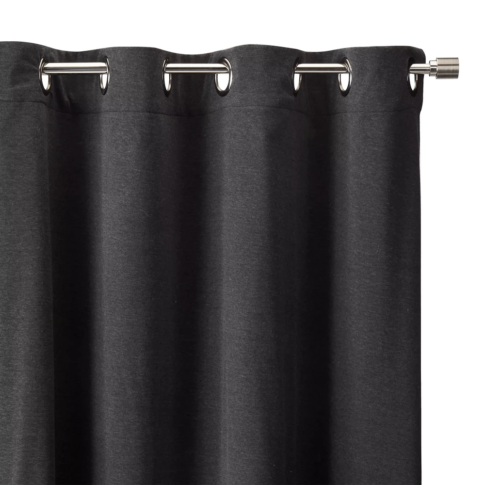 Charcoal Stanley Blackout Grommet Curtain