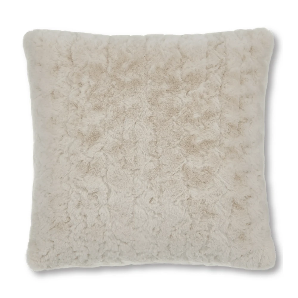 Oatmeal Sheep Faux Fur Throw Pillow