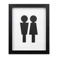 Man & Woman Silhouette Bathroom Shadow Box