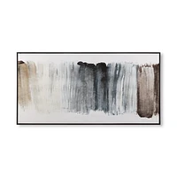 Gel-Embellished Neutral & Blue Canvas