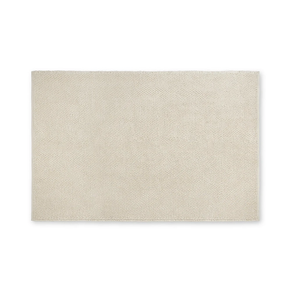 White Landric Polyester Rug