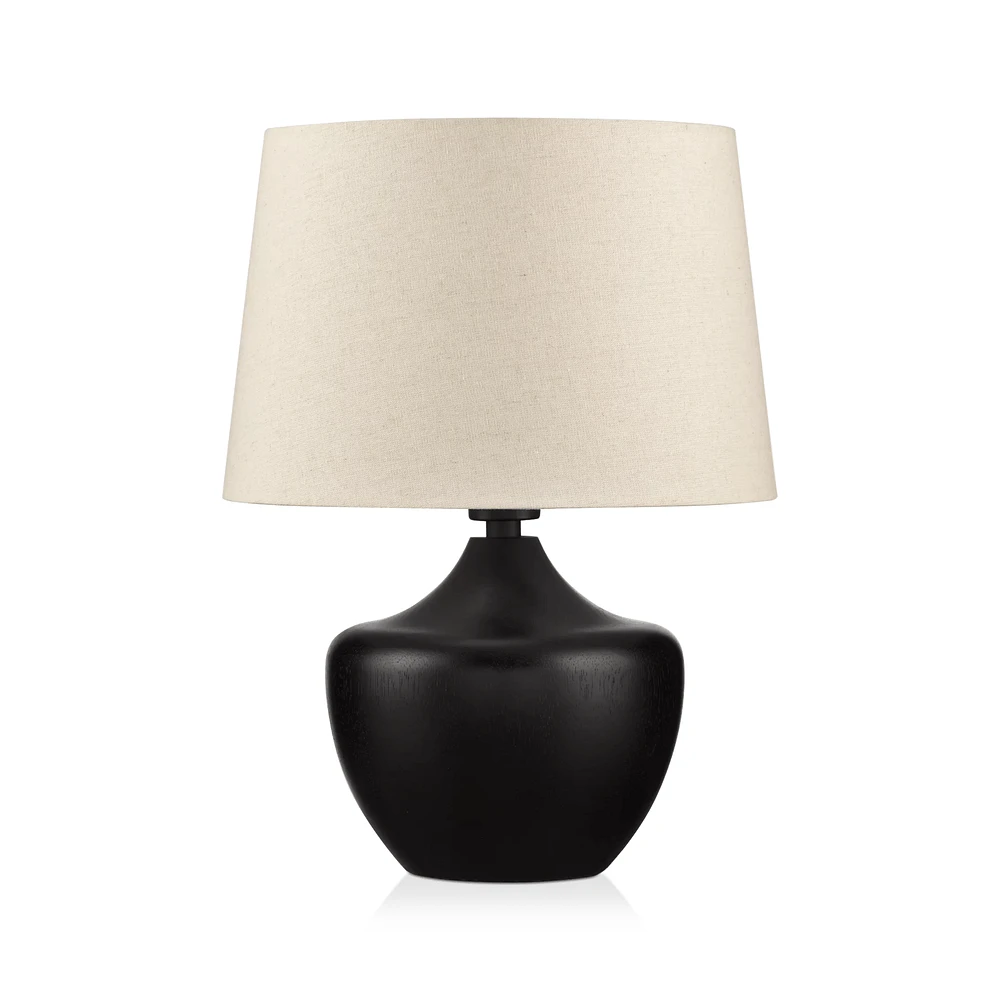 Black Wood Table Lamp