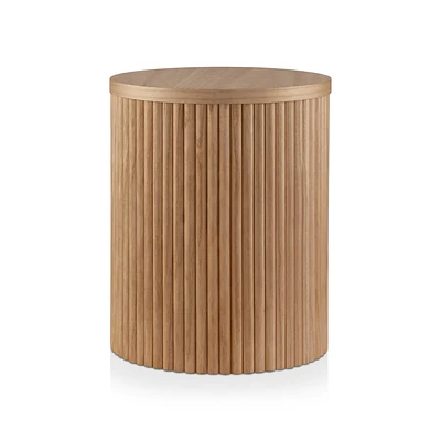 Natural Wood Side Table