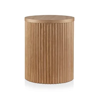 Natural Wood Side Table