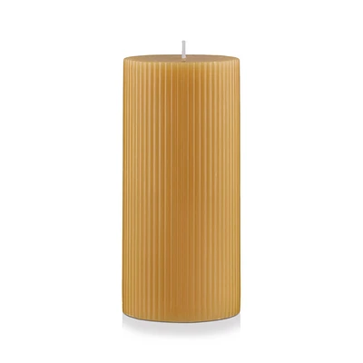 Ribbed Pillar Candle