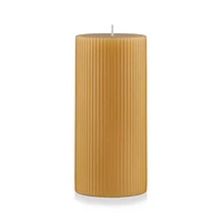Ribbed Pillar Candle