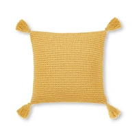 Yellow Erna Decorative Pillow with Tassels