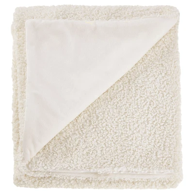 White Kyra Plush Throw